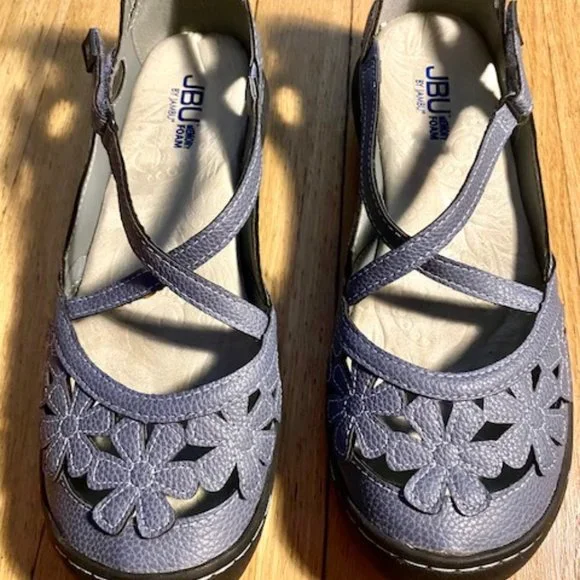 JBU By Jambu Blue Denim Wildflower Mary Jane Shoes - Size 9.5 - Picture 2 of 12